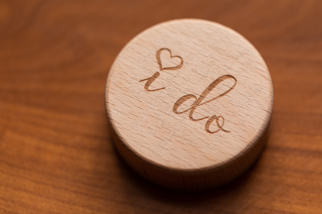 A wooden ring case
